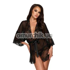 Пеньюар Kissable Midnight Kiss Negligee, чорний - Фото №1