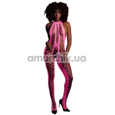 Комбінезон Ouch! Bodystocking With Halterneck Glow In The Dark, рожевий - Фото №1