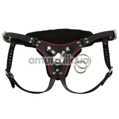Трусики для страпона Zado Fetish Line Leather Strap-on, чорні - Фото №1