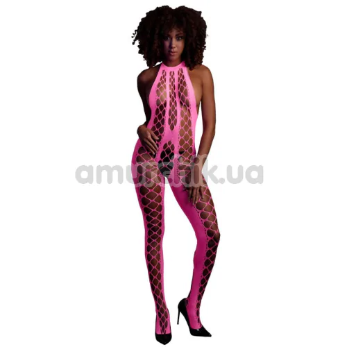 Комбинезон Ouch! Bodystocking With Halterneck Glow In The Dark, розовый - Фото №1