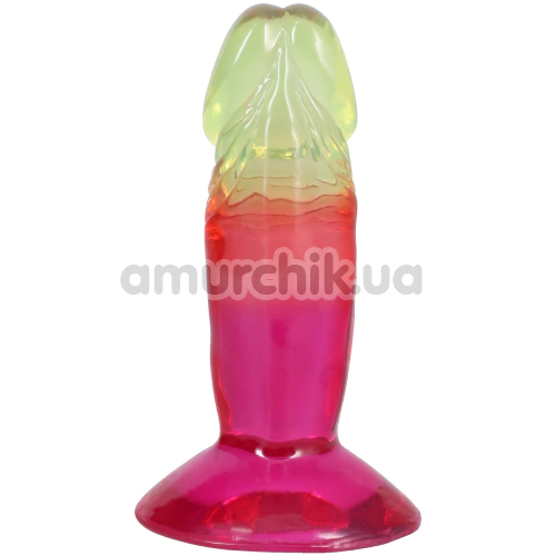 Фалоімітатор Doc Johnson Crystal Jellies Classic Dong 4.5, різнокольоровий