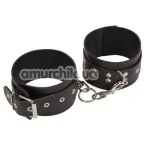 Поножи Leather Restraints Leg Cuffs, черные - Фото №1