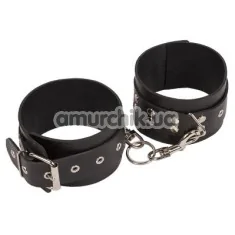 Поножи Leather Restraints Leg Cuffs, черные - Фото №1