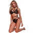 Комплект JSY Sexy Lingerie 5966, черный: бюстгальтер + трусики + пояс - Фото №5