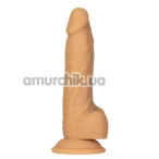 Вибратор с ротацией Addiction Naked Rotating & Vibrating Dong 8, светло-коричневый - Фото №1