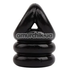 Ерекційне кільце GK Power Triangle ++ Ring, чорне - Фото №1