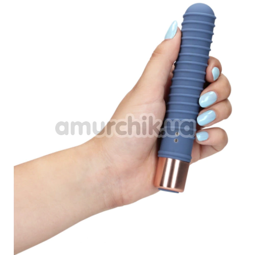 Вибратор Loveline Ribbed Mini Vibrator, синий