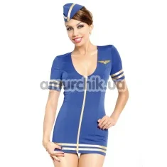 Костюм стюардессы Stewardess (модель 1751): платье + шапочка - Фото №1