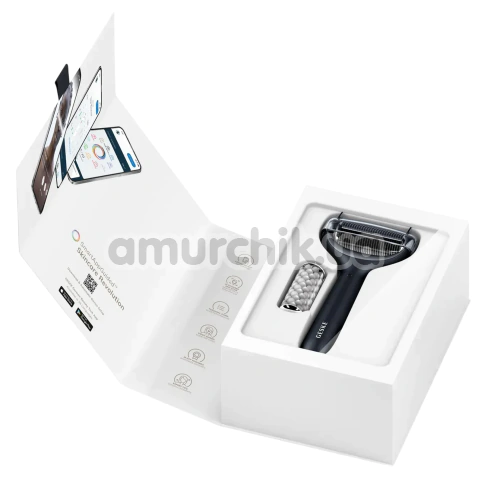 Массажер-роллер для лица и тела с микроиглами Geske MicroNeedle Face & Body Roller 8 in 1, черный