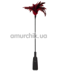 Стек с перышком для ласк Guilty Pleasure Feather Crop, черно-красный - Фото №1