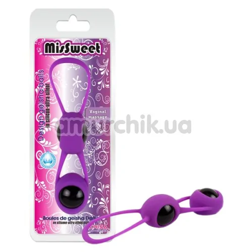 Вагинальные шарики MisSweet Double, фиолетовые