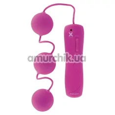Вагінальні кульки з вібрацією Funky Triple Power Balls, фіолетові - Фото №1
