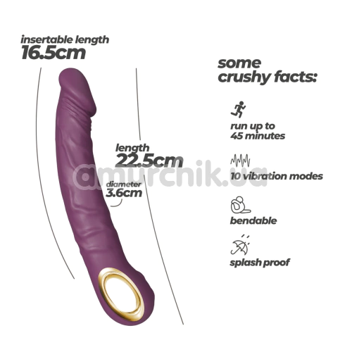 Вибратор Crushious Magnus, фиолетовый