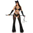 Костюм кішечки-пані Leg Avenue Mistress Kitty чорний: боді зі штанами + рукавички + маска - Фото №1