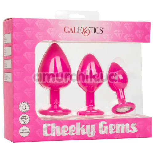 Набор анальных пробок Cheeky Gems, розовый