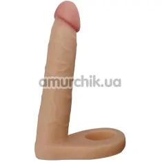 Анальная насадка Lovetoy The Ultra Soft Double 6.25, телесная - Фото №1