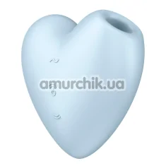 Симулятор орального сексу для жінок з вібрацією Satisfyer Cutie Heart, блакитний - Фото №1