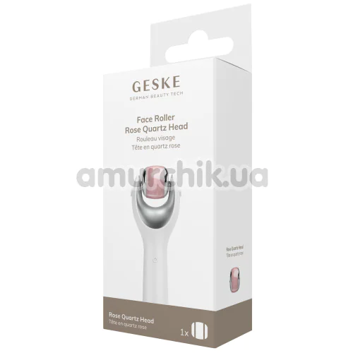 Насадка Geske Face Roller Rose Quartz Head, розовая
