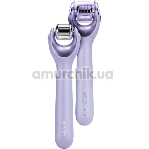 Массажер-роллер для лица с микроиглами Geske MicroNeedle Face Roller 9 in 1, сиреневый