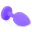 Анальная пробка с красным кристаллом Exclusivity Jewellery Silicon Plug S, фиолетовая - Фото №4