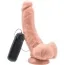 Вібратор на присосці Get Real 8 Inch Vibrating Dong, тілесний - Фото №1