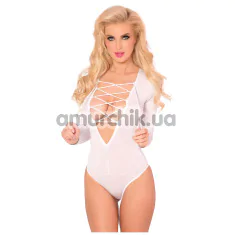 Боди Lace To The Top Bodysuit, белое - Фото №1
