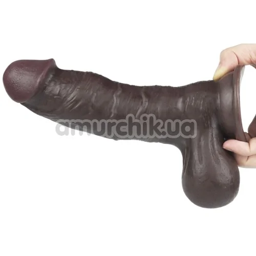 Фаллоимитатор LoveToy Sliding-Skin Dong 7.8, коричневый