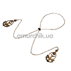 Зажимы для сосков Upko Pulling Chain Nipple Clamps, золотые - Фото №1