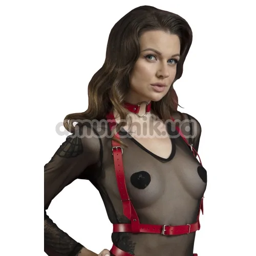Портупея Feral Feelings Harness Top, красная