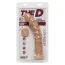 Фалоімітатор The D Dual Density Ragin D 10 Inch Without Balls, тілесний - Фото №3