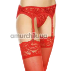Комплект Music Legs 7707, красный: трусики-стринги  + пояс - Фото №1