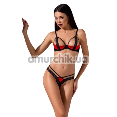 Комплект Passion Free Your Senses Femmina Bikini, красный: бюстгальтер + трусики-стринги - Фото №1