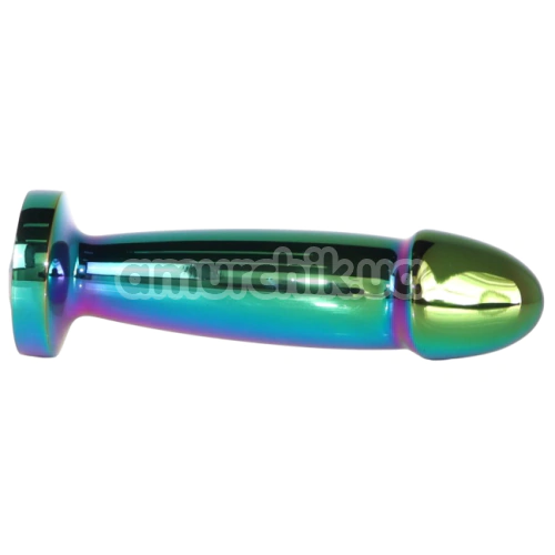 Анальная пробка с радужным кристаллом Exclusivity Jewellery Multicolour Penis Plug S, радужная