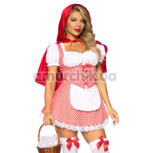 Костюм Красной Шапочки Leg Avenue Fairytale Miss Red, красный: платье + накидка на голову