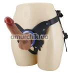 Страпон Pretty Love Harness Briefs Wells 6.3 Dildo, тілесний - Фото №1