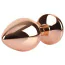 Анальна пробка з райдужним кристалом Matrix Mont Rose Gold Gem Metal Plug M, золота - Фото №3