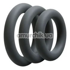 Набір ерекційних кілець OptiMALE 3 C-Ring Set Thick, чорний - Фото №1