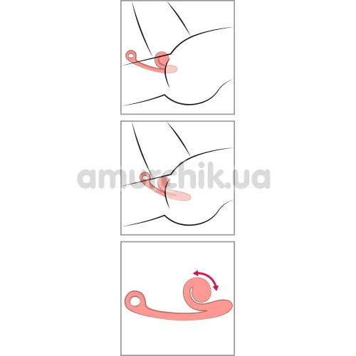 Вибратор для клитора и точки G Snail Vibe Curve, персиковый