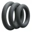Набор эрекционных колец OptiMALE 3 C-Ring Set Thick, черный - Фото №1