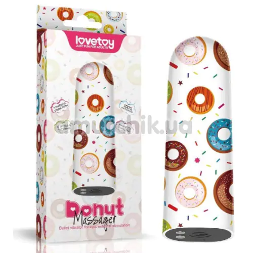Кліторальний вібратор Donut Massager, білий