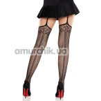 Колготки Leg Avenue Backseam Net Stockings With Garter Belt, черные - Фото №1