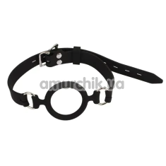Кляп Behave! Luxury Fetish Silicone O-Ring Gag 2-Inches Diameter, черный - Фото №1