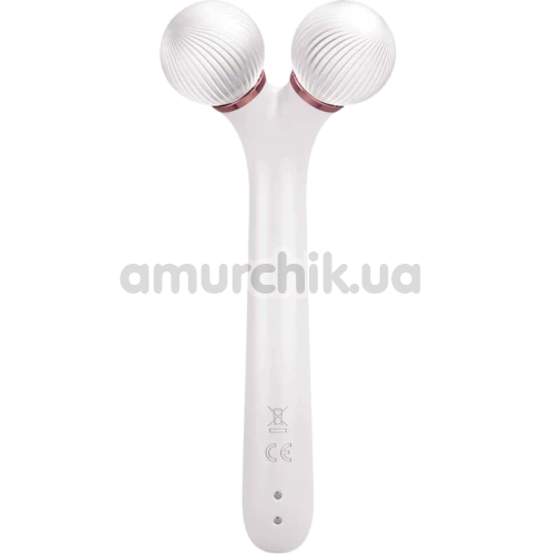 Ультразвуковий масажер для обличчя Geske Sonic Facial Roller 4 in 1, кремовий