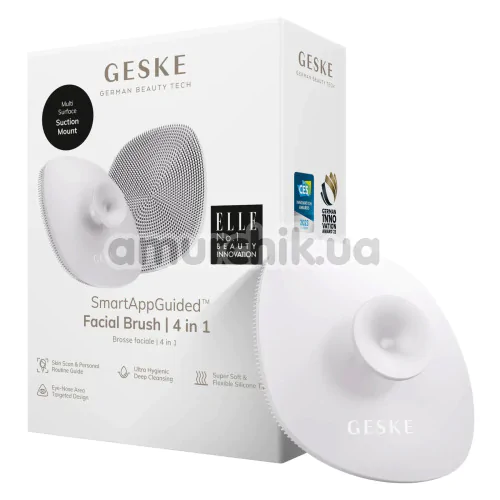 Щітка для обличчя Geske Facial Brush 4 in 1 Suction Mount, кремова