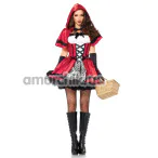 Костюм красной шапочки Leg Avenue Gothic Red Riding Hood красный: платье + накидка с капюшоном - Фото №1