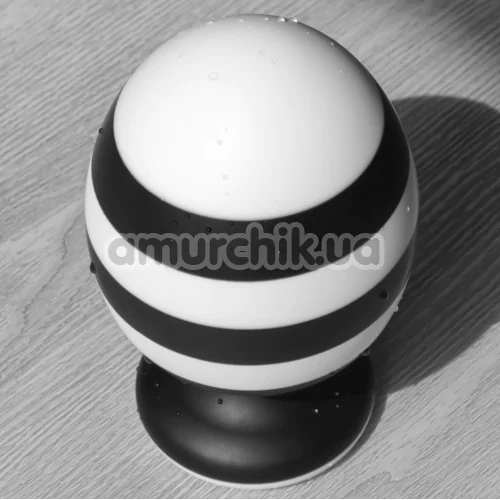 Анальна пробка Love Toy X-Missioner Butt Plug 5.5, чорно-біла