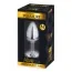 Анальная пробка с синим кристаллом Alive Anal Pleasure Mini Metal Butt Plug M, серебряная - Фото №2