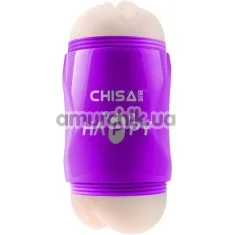 Мастурбатор Chisa Happy Cup Mouth & Ass Masturbator, фиолетовый - Фото №1