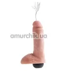 Фалоімітатор з еякуляцією King Cock 8 Squirting Cock with Balls, тілесний - Фото №1
