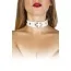Ошейник Leather Restraints Collar, белый - Фото №3